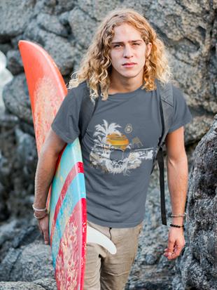 Sörf Beach Tasarım t-shirt