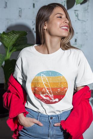 Sörf Gün Batımı Tasarım T-shirt