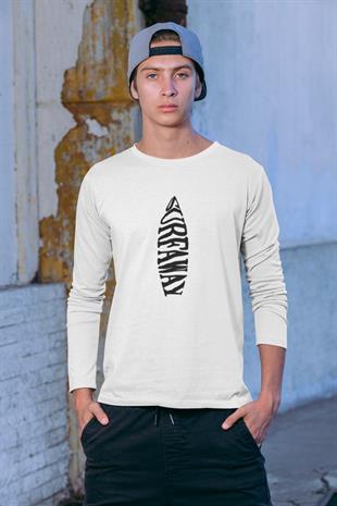 Surf Away Tasarım Uzunkol T-shirt