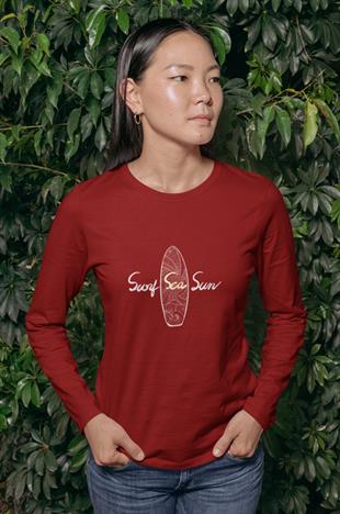 Surf Sea Sun Tasarım Uzunkol T-shirt