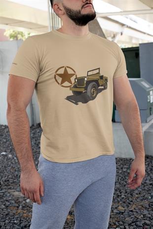 Willys Klasik Jip Tasarım T-shirt