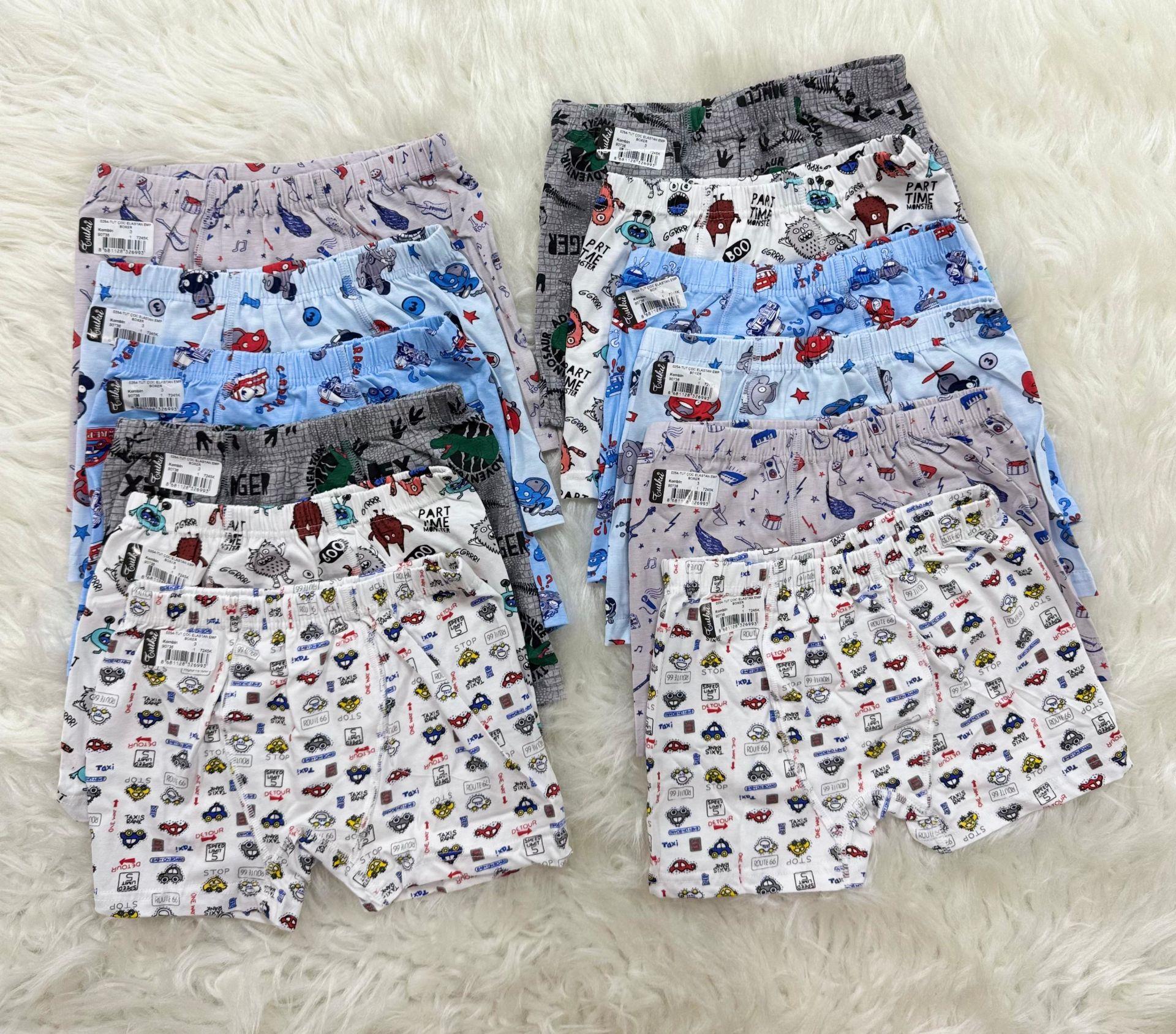 254 TUTKU ERKEK ÇOCUK ELASTAN EMPİRME BOXER