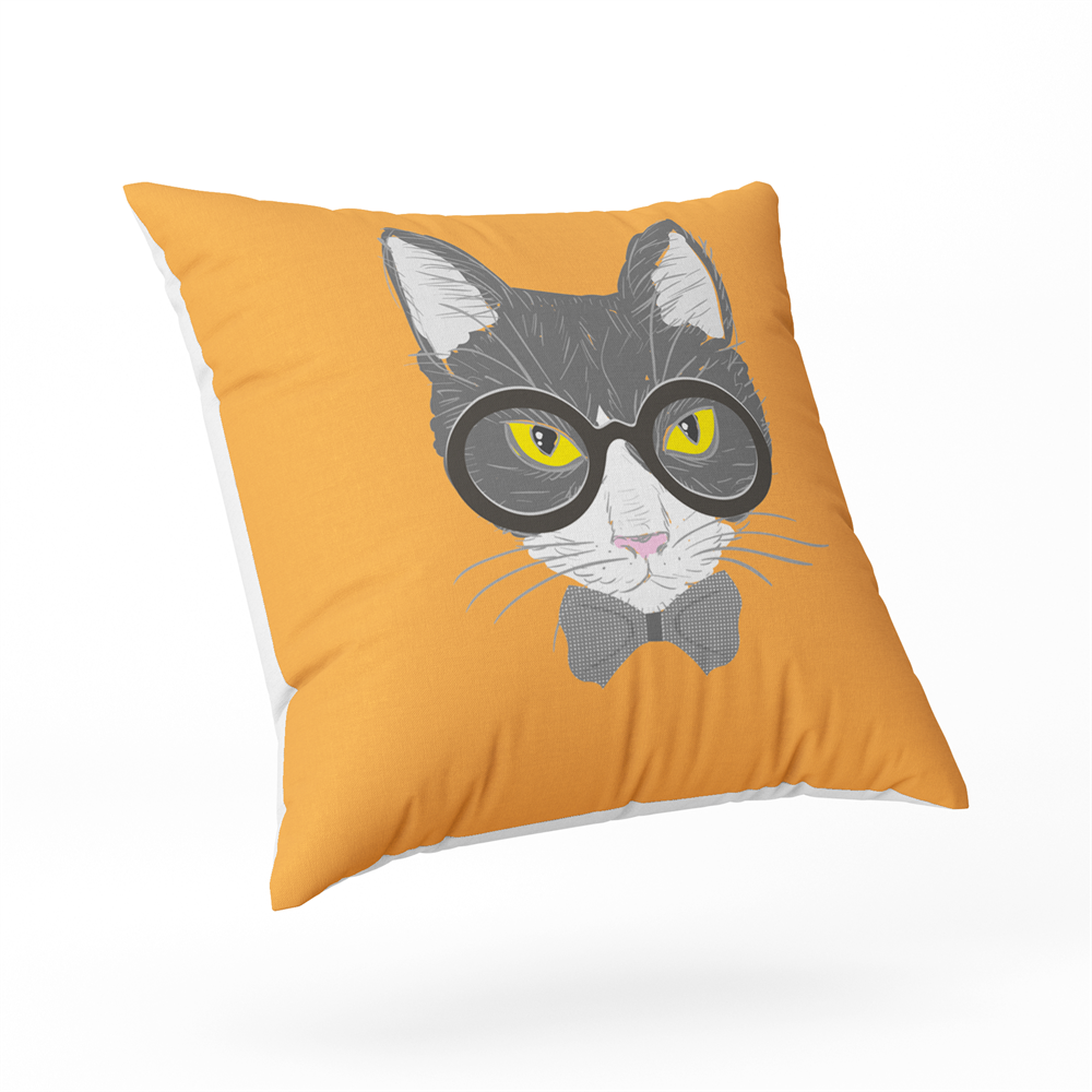 Kedi desen koltuk takımı kırlent kılıfı 40x40 cm tekli kırlent
