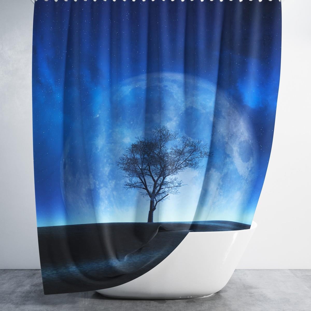 Ay Desenli Manzaralı Mavi Banyo Perdesi 180x200 cm Dijital Baskılı Su Geçirmez C Halka Hediyeli Duş PerdesiSamimi bir yemek, aile içinde hoş bir akşam masanıza uyacak masa örtüleri ve runner'lar