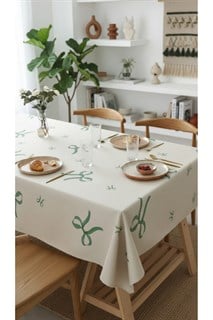 Dijital Baskı Yeşil Kurdele  Masa Örtüsü 140x180cmSamimi bir yemek, aile içinde hoş bir akşam masanıza uyacak masa örtüleri ve runner'lar
