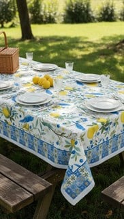Limon Alaçatı Masa Örtüsü 140x180cmSamimi bir yemek, aile içinde hoş bir akşam masanıza uyacak masa örtüleri ve runner'lar