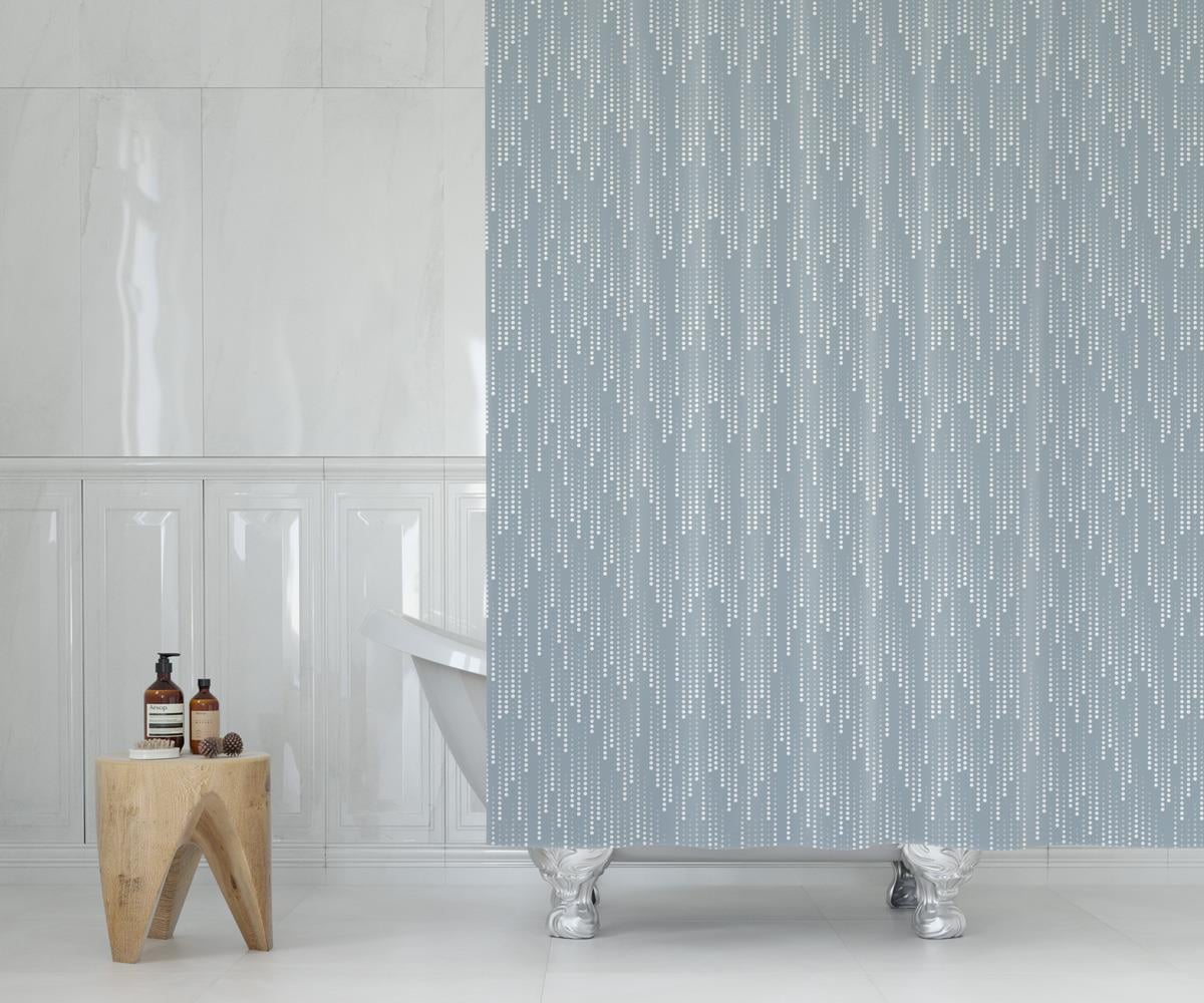 Duş Perdesi Çift Kanat 2x120x200cm Yağmur Desenli Banyo Perdesi 16 Adet C Halka HediyeliUygun fiyatlı üreticiden toptan masa örtüsü runner setleri 