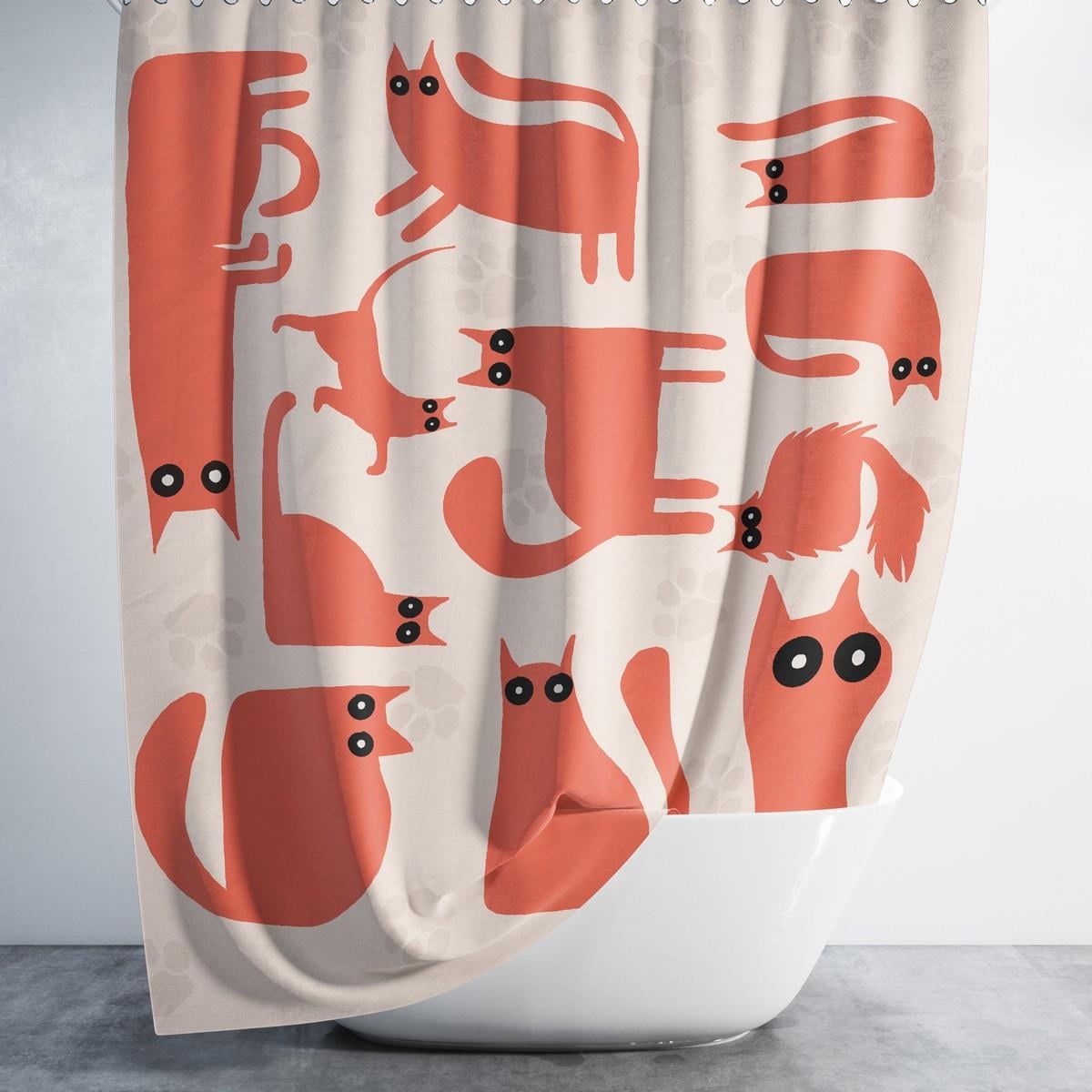 Kedi Desenli Kırmızı Banyo Perdesi 180x200 cm Dijital Baskılı Su Geçirmez C Halka Hediyeli Duş PerdesiSamimi bir yemek, aile içinde hoş bir akşam masanıza uyacak masa örtüleri ve runner'lar