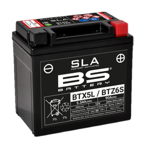 Bs Akü SLA (Kuru) BTX5L/BTZ6S Honda Dıo 110 Crf 250X KTM Exc250 