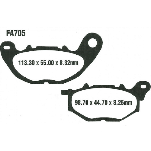 Ebc Fren Balatası SFA705 Yamaha X-Max 125 250 300 2018-2020