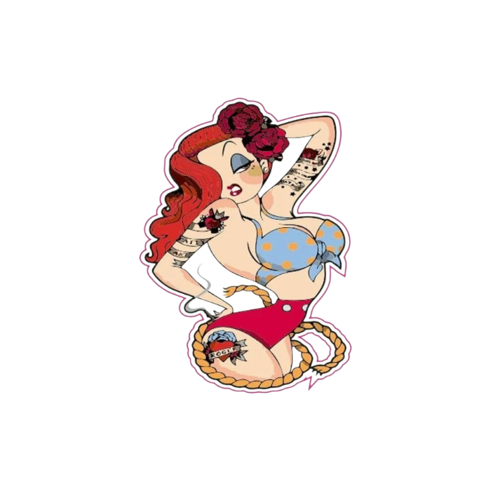 GogoGogo 75X100mm Sticker Pinup Girl JessicaSF005895