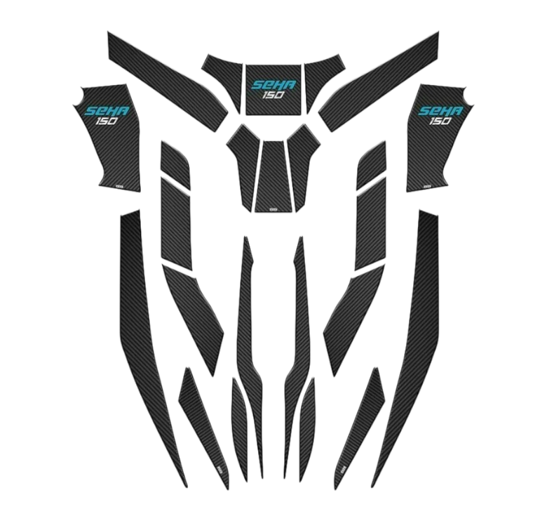 GogoGogo Tank Pad Set 003 Siyah Karbon Kanuni Seha 150 2022-2024SF006354
