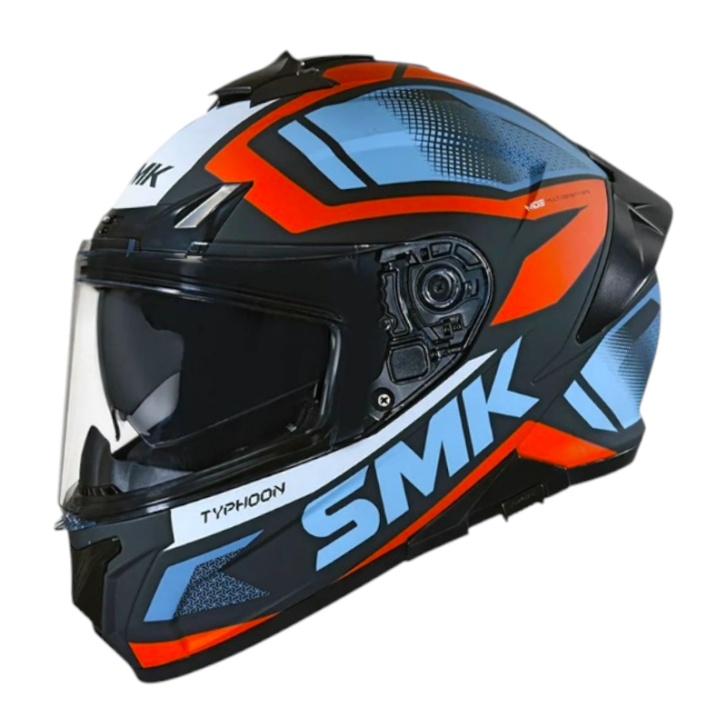 SmkSmk Kapalı Kask Typhoon Thorn Ma276 Mat Siyah Turuncu GriSF009556