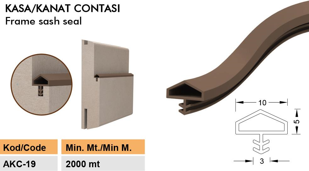 Contacall Ahşap Kapı Kasa Fitili Amerikan Ahşap Kapı Kasa Contası 25 Metre Krem