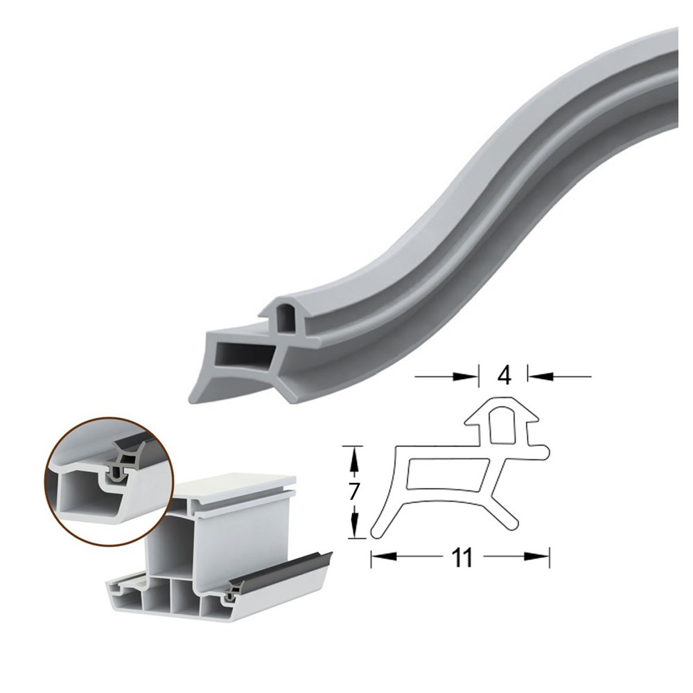 Contacall Pimapen Pvc Kapı Pencere Fitili Contası 30 Metre Gri