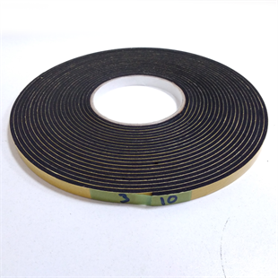 Contacall Kapı Pencere İzolasyon Bandı / Kapı Pencere Yalıtım Süngeri EPDM-3 mm Kalınlık 10 mm Genişlik 10 Metre Uzunluk