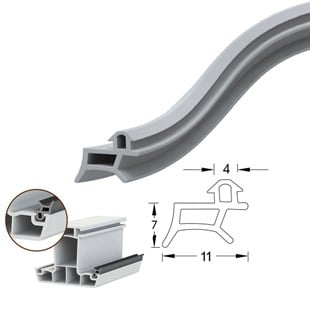 Contacall Pimapen Pvc Kapı Pencere Fitili Contası 25 Metre Gri