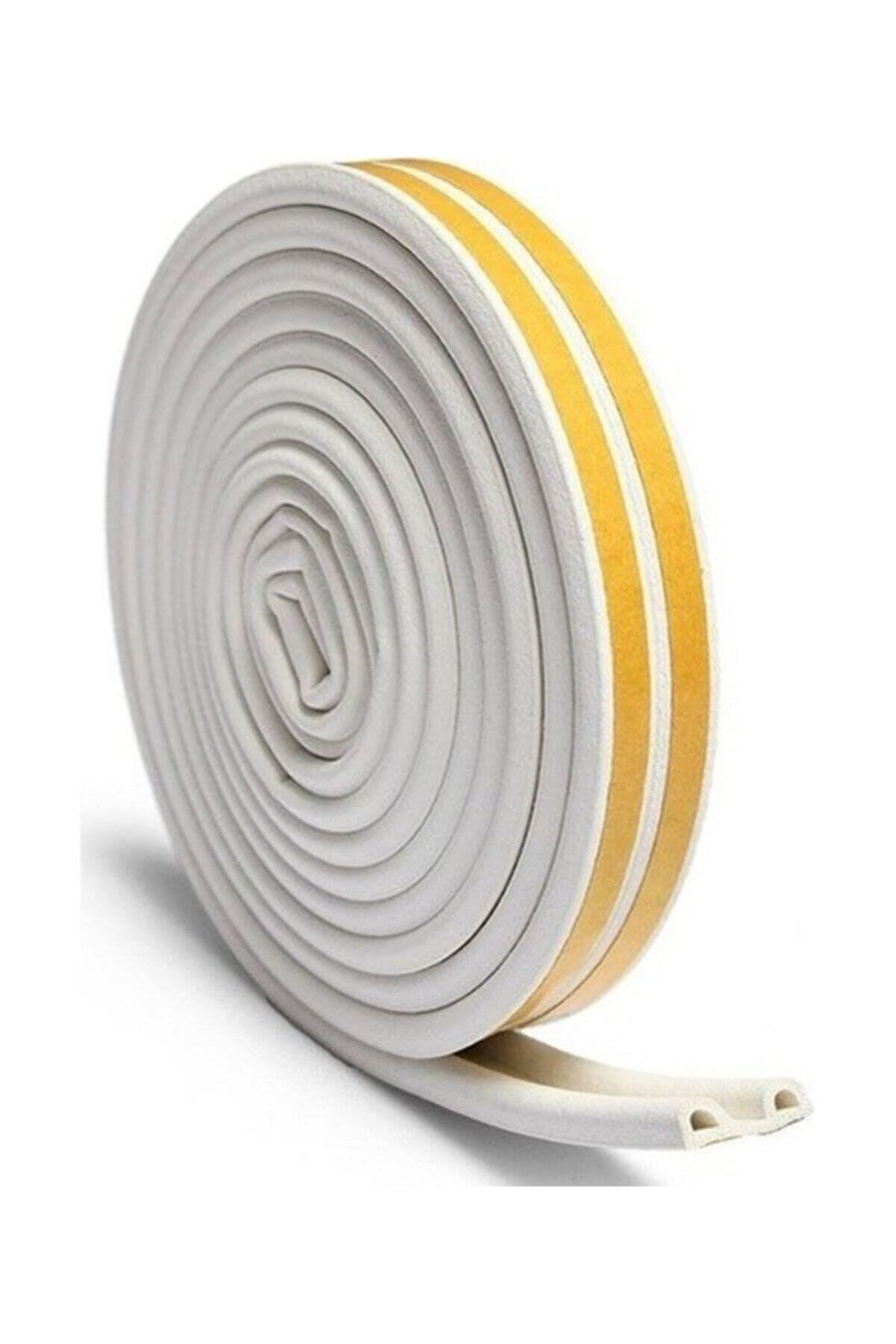 Contacall Bondit Çift Sarım Kauçuk Kapı ve Pencere Izolasyon Bandı Fitili 8x2 16 Metre Beyaz