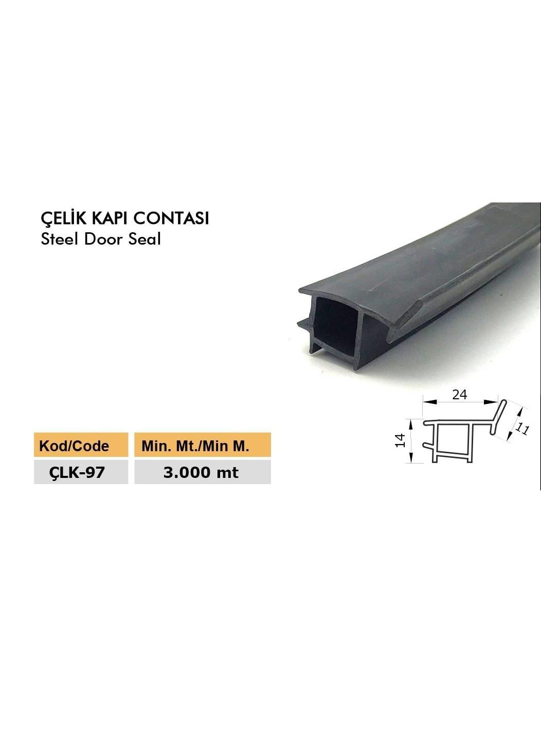 Contacall Çelik Kapı Contası Siyah 6 Metre