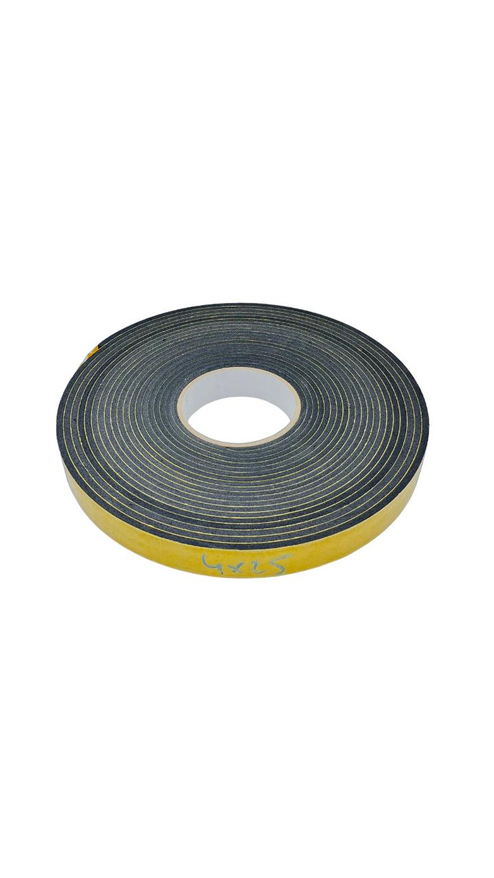 Contacall Endüstriyel EVA 4mm x 25 mm Çift Taraflı Yapışkan Bantlı Yalıtım Süngeri 10 Metre 