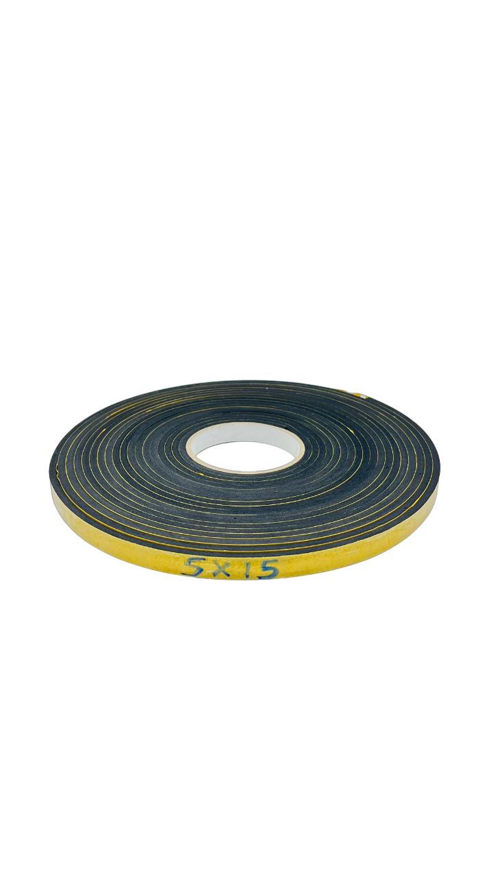 Contacall Endüstriyel EVA 5mm x 15 mm Çift Taraflı Yapışkan Bantlı Yalıtım Süngeri 10 Metre
