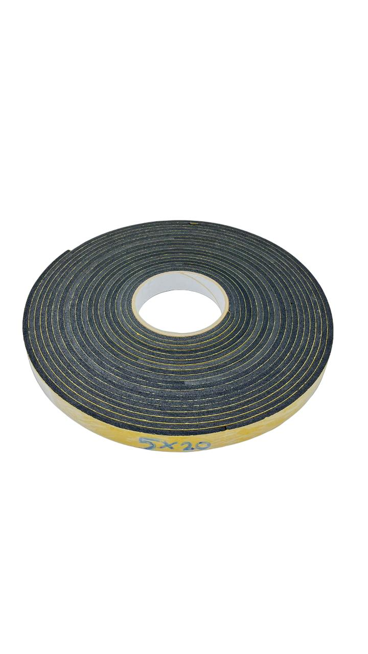 Contacall Endüstriyel EVA 5mm x 20 mm Çift Taraflı Yapışkan Bantlı Yalıtım Süngeri 10 Metre 