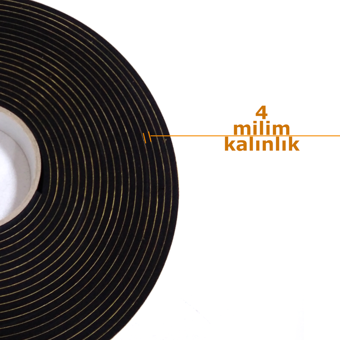 Contacall Kapı Pencere İzolasyon Bandı Yapışkan Sünger 5 mm Kalınlık 30 mm Genişlik 10 Metre Uzunluk / EVA-5*30