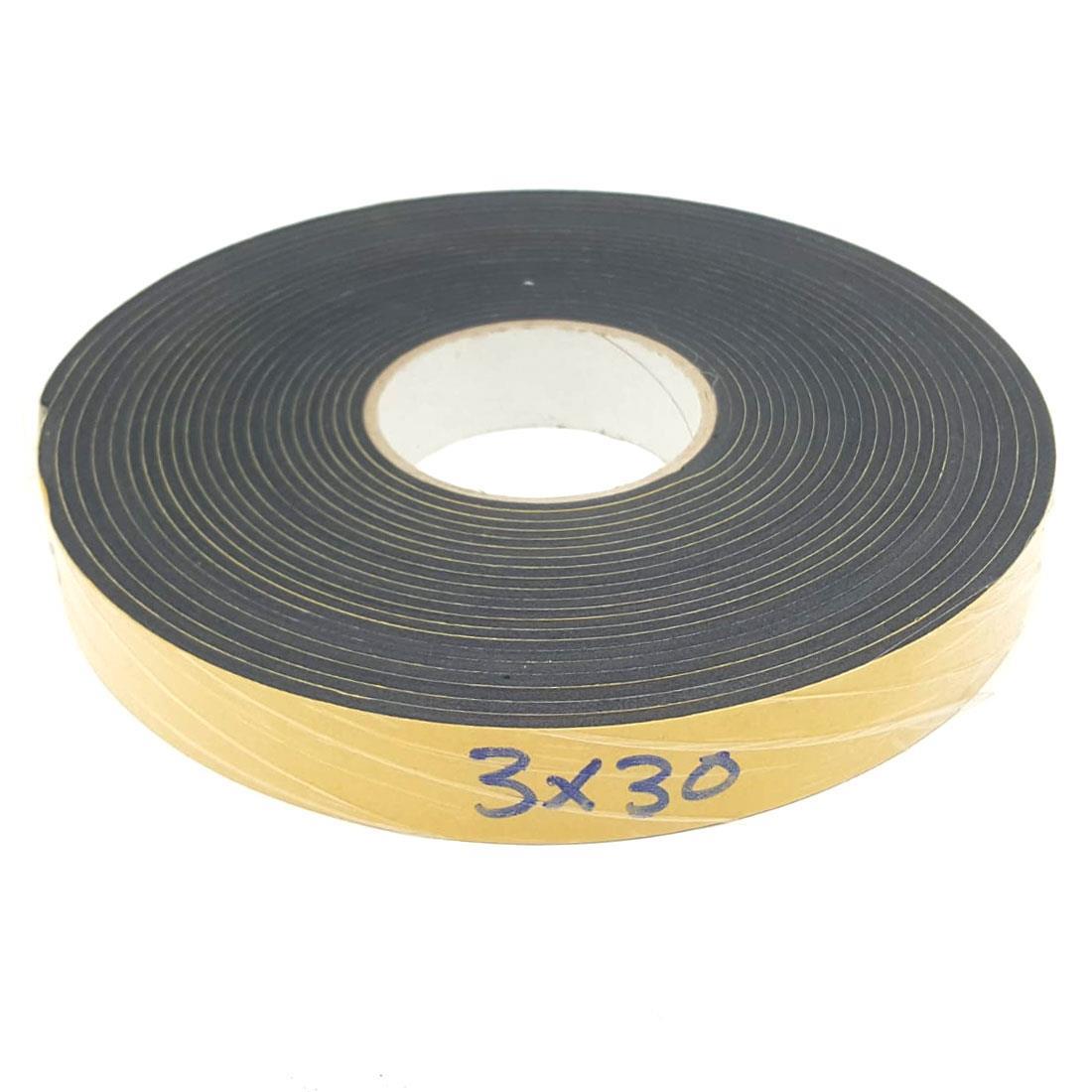 Contacall Kapı Pencere İzolasyon Bandı Yapışkan Sünger 3 m Kalınlık 30 mm Genişlik 10 Metre Uzunluk / EVA-3*30