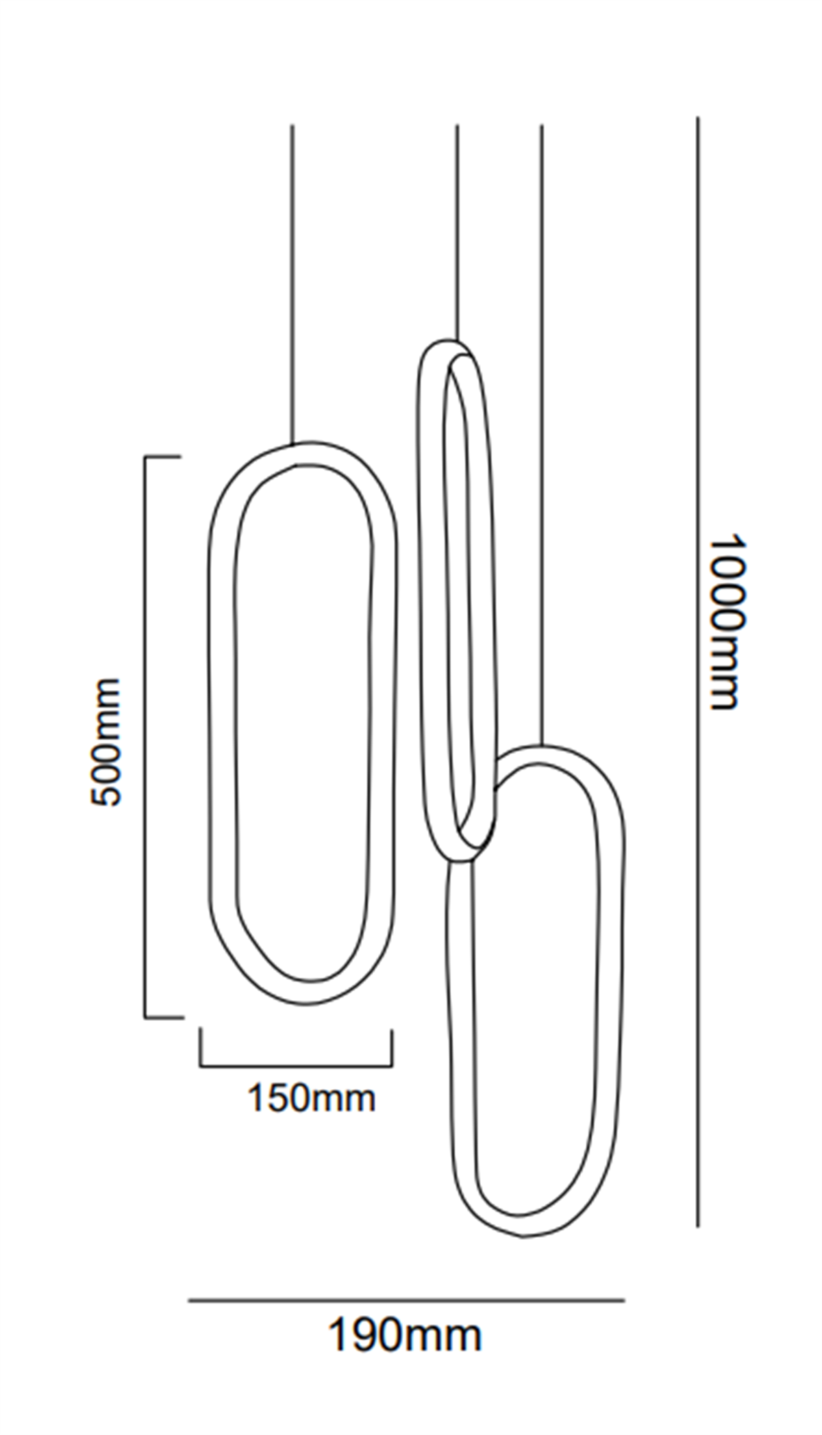 3 OVAL LED LAMBA,OVAL SARKIT AVİZE,MODERN AYDINLATMA,DEKORATİF IŞIK