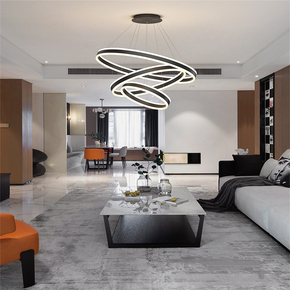 3XÇEMBER LED LAMBA,YUVARLAK SARKIT AVİZE,MODERN AYDINLATMA,DEKORATİF IŞIK