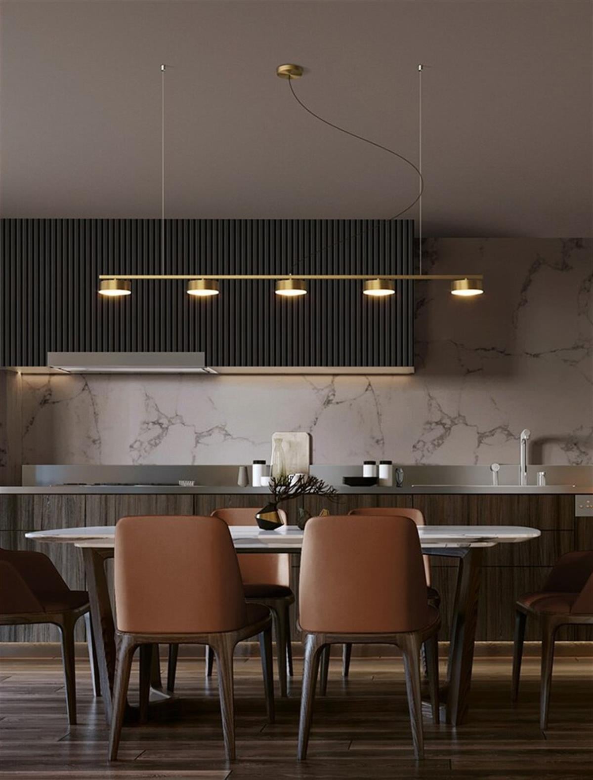 5 SPOTLU LED LAMBA,SARKIT AVİZE,MODERN AYDINLATMA,DEKORATİF IŞIK