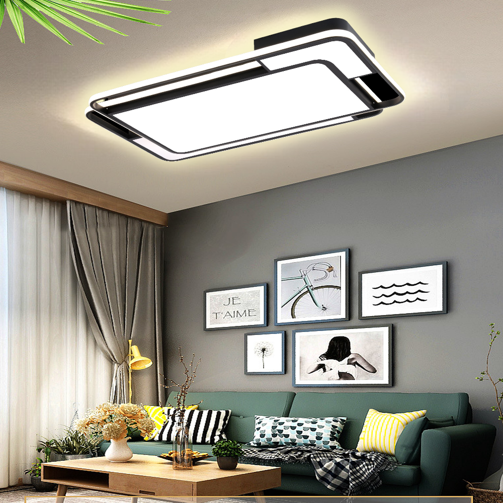 KUMANDALI LED AYDINLATMA DİKDÖRTGEN MODERN TAVAN LAMBASI PLAFONYER 90x60cm CL8025-90X60