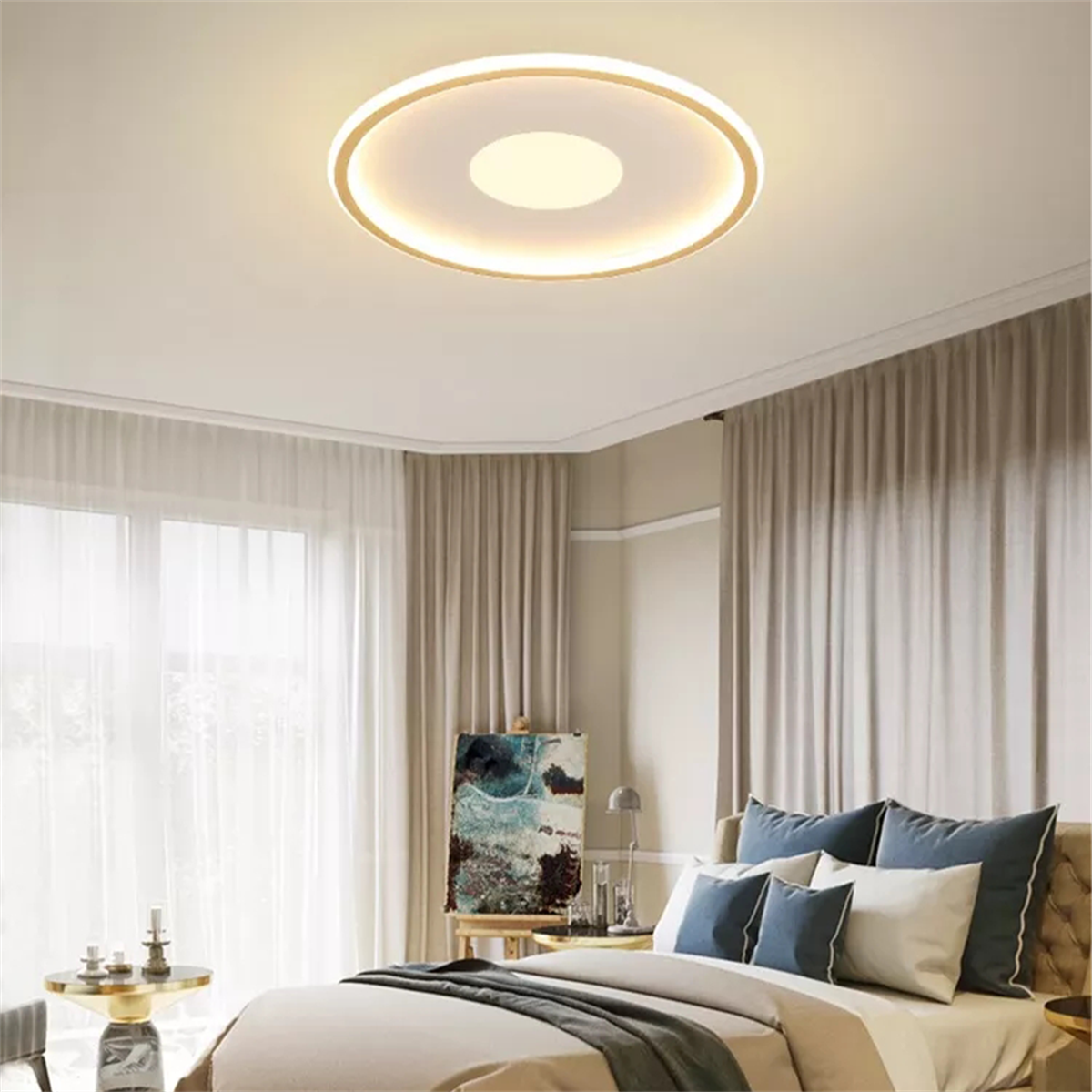 ÇEMBER İÇİ ÇEMBER(Q40) LED TAVAN LAMBASI,YUVARLAK AVİZE,MODERN AYDINLATMA,DEKORATİF IŞIK