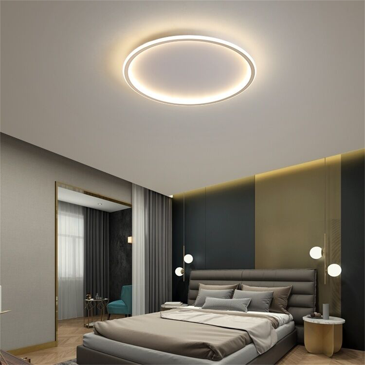 KUMANDALI ÇEMBER LED TAVAN LAMBASI,YUVARLAK MODERN AVİZE,DEKORATİF IŞIK