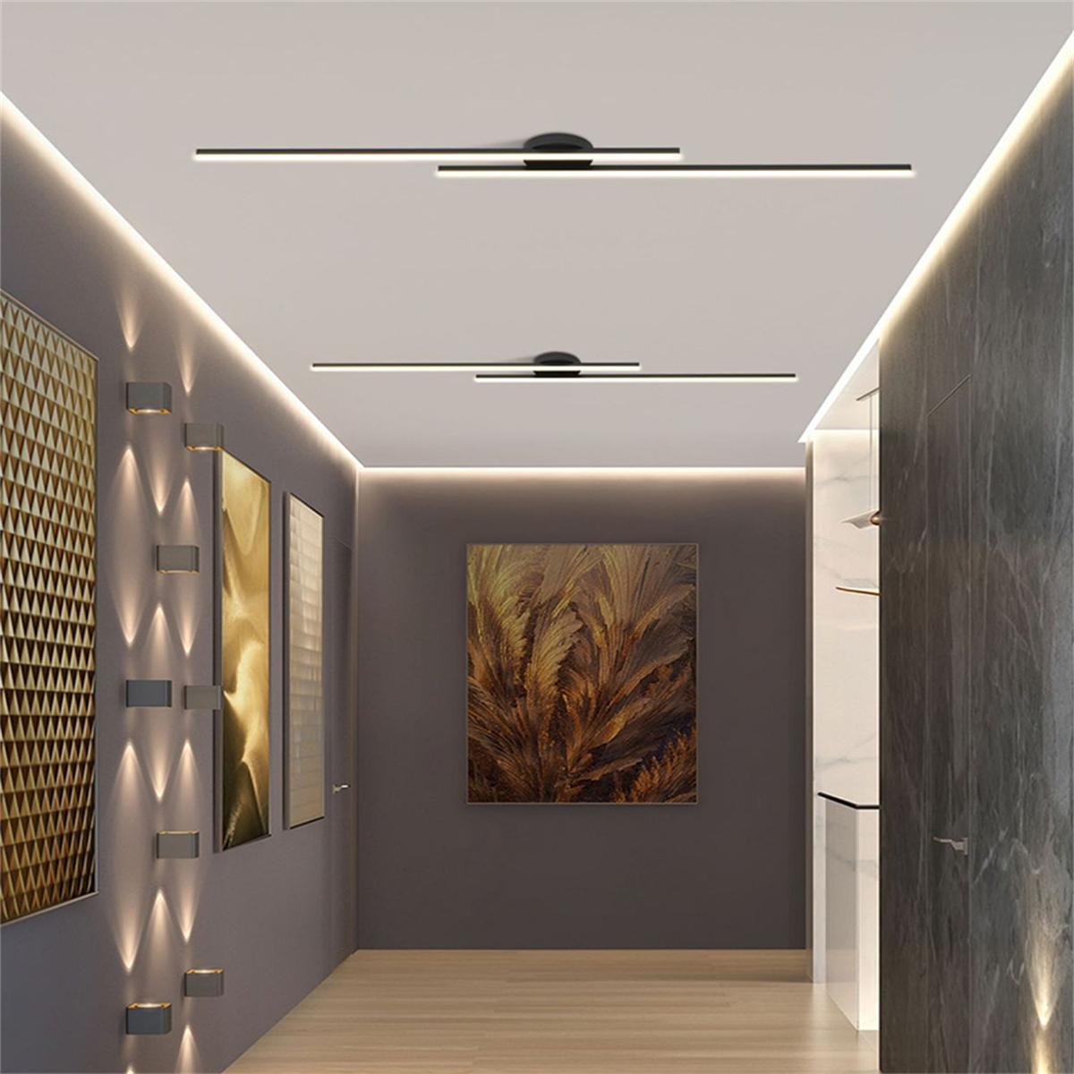ÇUBUK*2 LED TAVAN LAMBASI,AVİZE,MODERN AYDINLATMA,DEKORATİF IŞIK