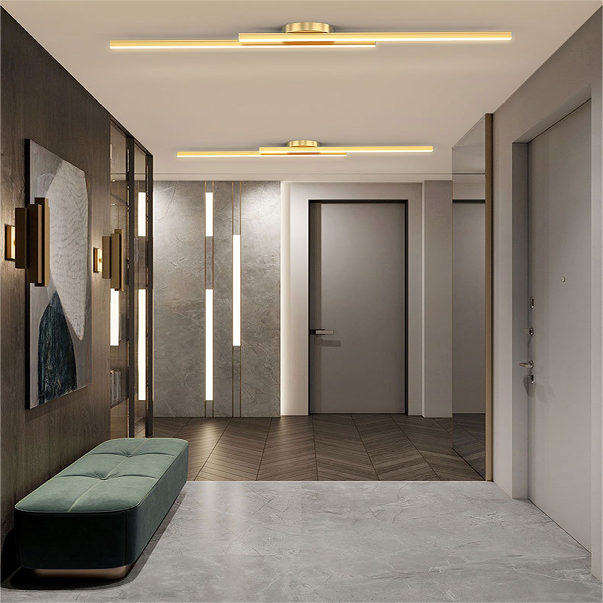 ÇUBUK*2 LED TAVAN LAMBASI,AVİZE,MODERN AYDINLATMA,DEKORATİF IŞIK