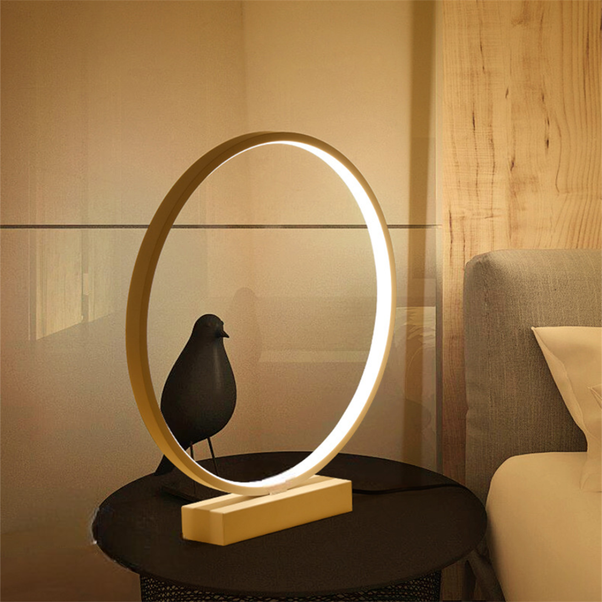 HALKA LED MASA LAMBASI,ÇEMBER DEKORATİF AYDINLATMA,MODERN IŞIK