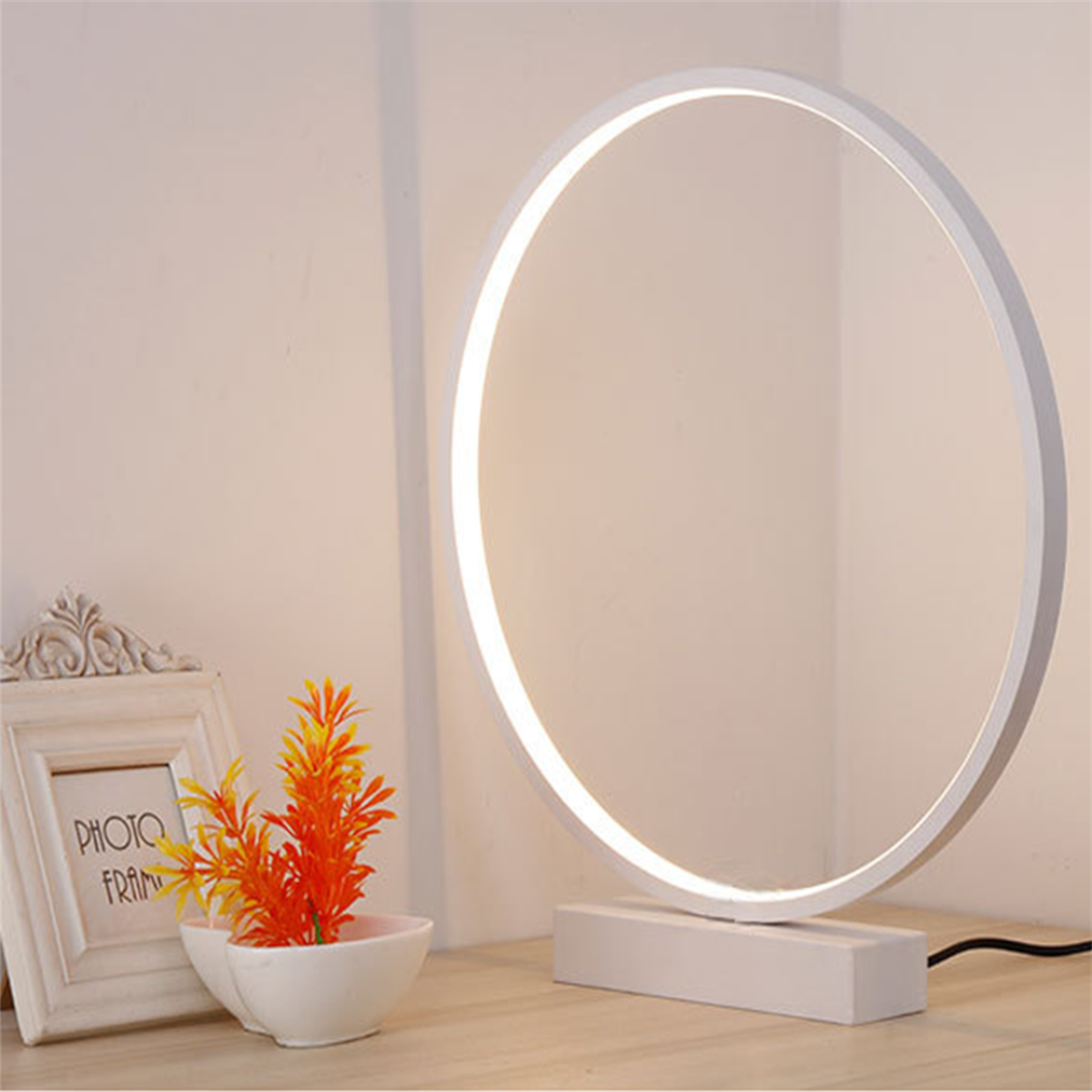 HALKA LED MASA LAMBASI,ÇEMBER DEKORATİF AYDINLATMA,MODERN IŞIK