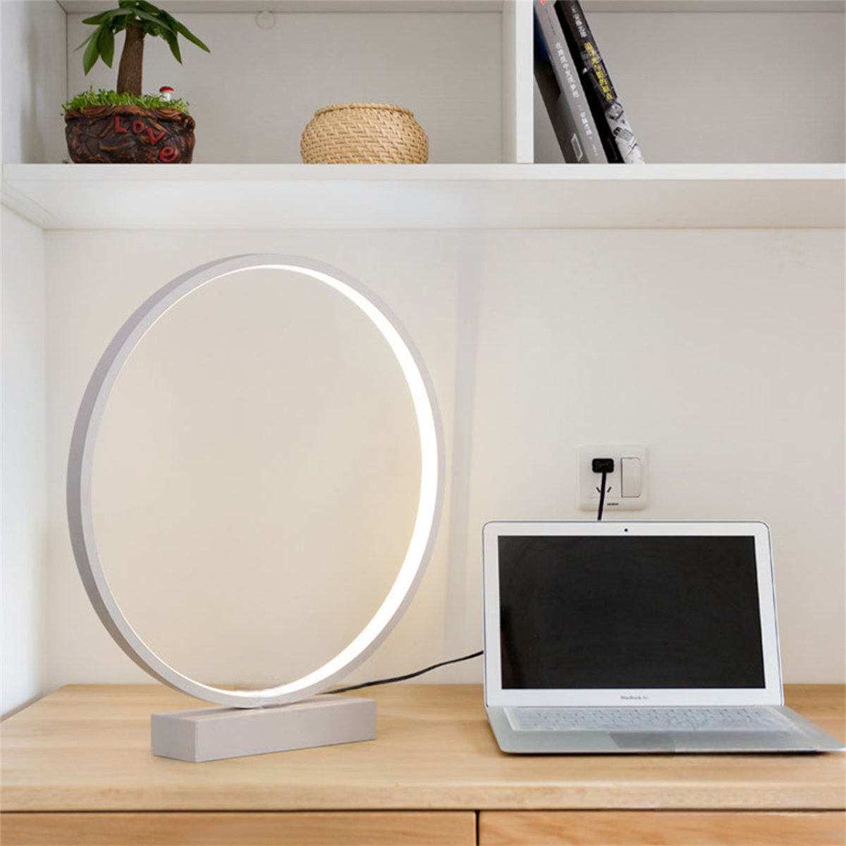 HALKA LED MASA LAMBASI,ÇEMBER DEKORATİF AYDINLATMA,MODERN IŞIK