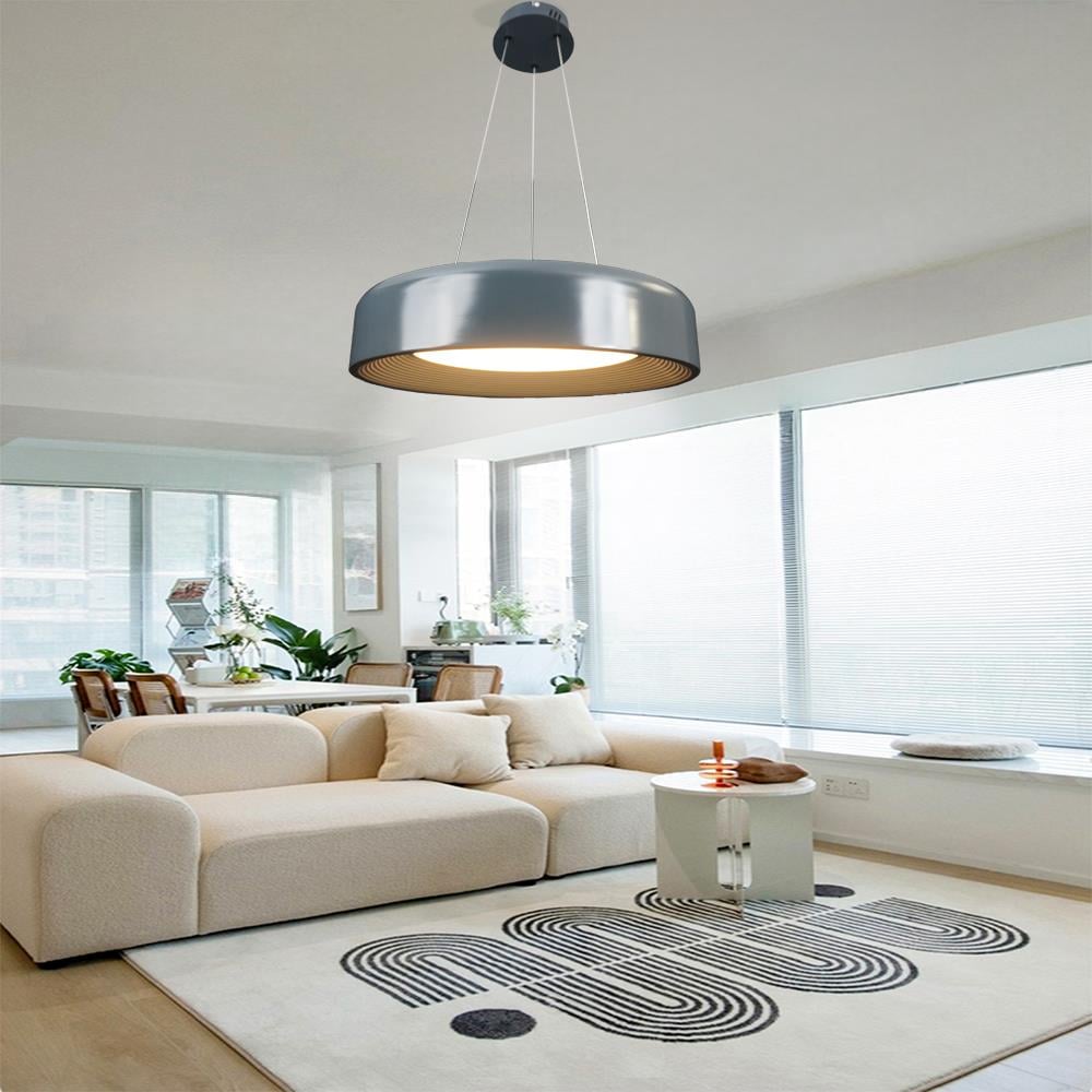 KUMANDALI MODERN LED ANTRASİT SARKIT AVİZE 3 IŞIK RENKLİ MODERN TAVAN LAMBASI 