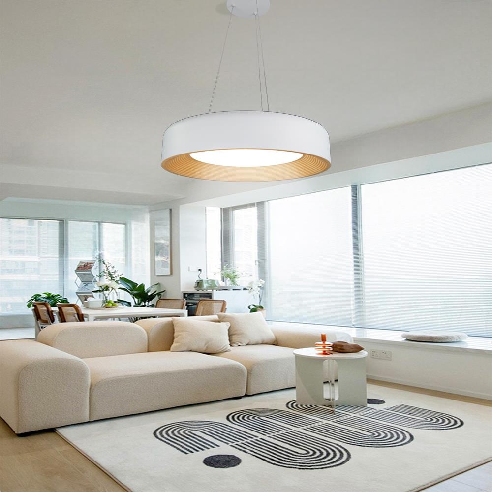 KUMANDALI MODERN LED BEYAZ SARKIT AVİZE 3 IŞIK RENKLİ MODERN TAVAN LAMBASI 