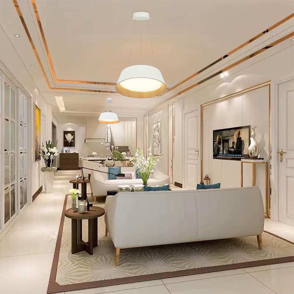 KUMANDALI MODERN BEYAZ LED SARKIT AVİZE 3 IŞIK RENKLİ MODERN TAVAN LAMBASI 