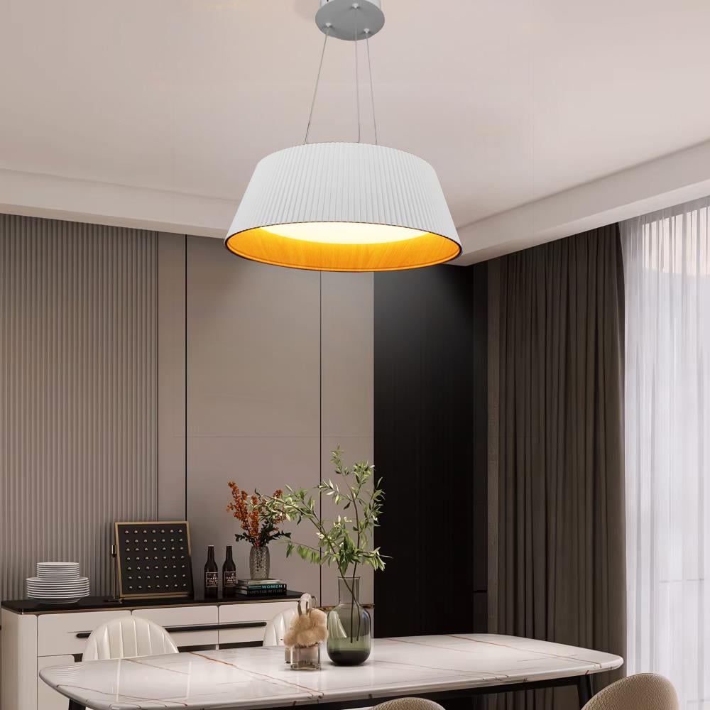 KUMANDALI MODERN BEYAZ LED SARKIT AVİZE 3 IŞIK RENKLİ MODERN TAVAN LAMBASI 