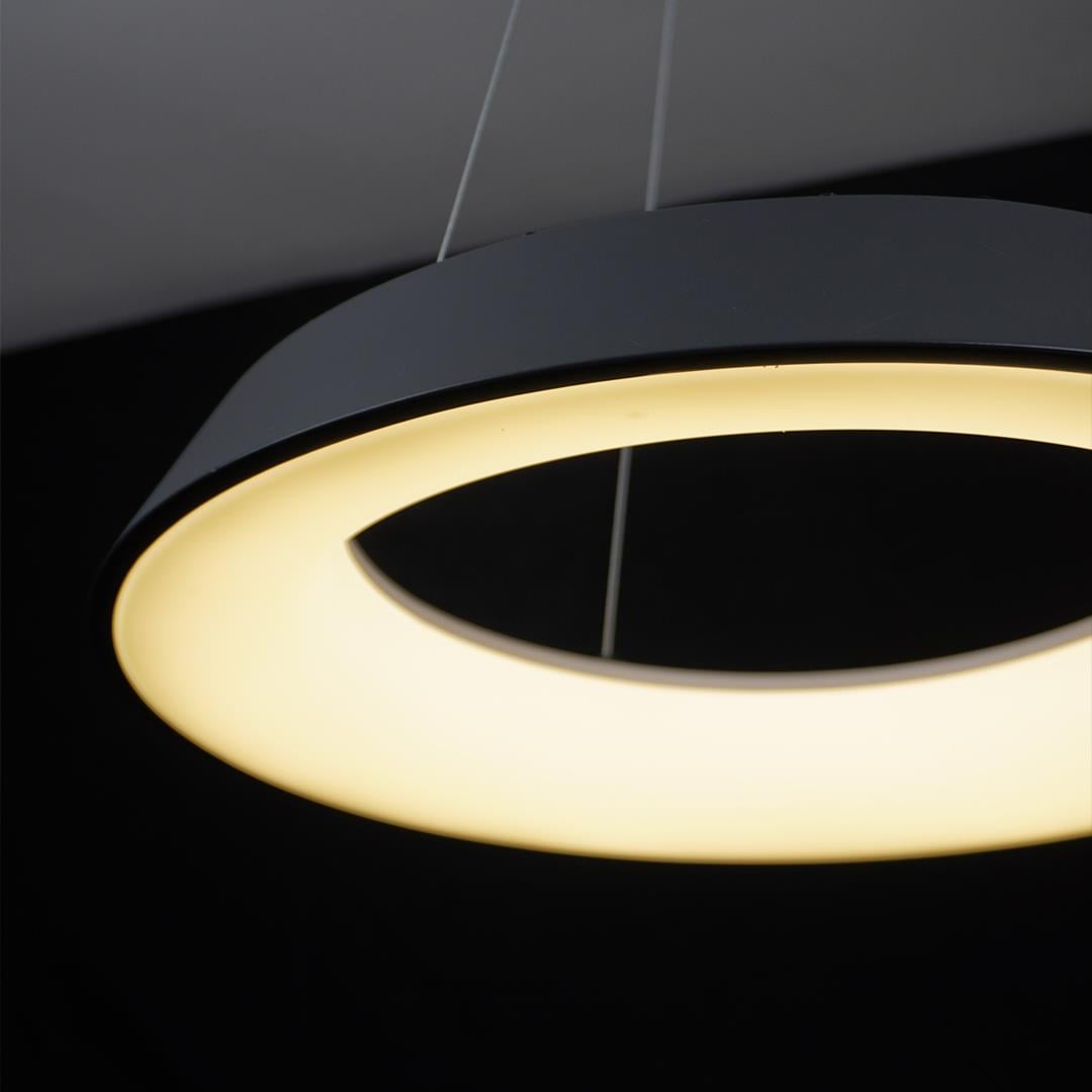 KUMANDALI MODERN LED SARKIT ÇEMBER AVİZE AKRİLİKLİ 3 IŞIK RENKLİ MODERN TAVAN LAMBASI 