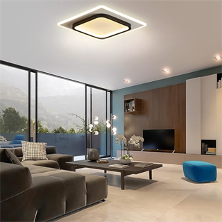 50x50CM KARE AKRİLİKLİ KUMANDALI,DİMLİ 3 IŞIK RENKLİ LED TAVAN LAMBASI, MODERN AVİZE