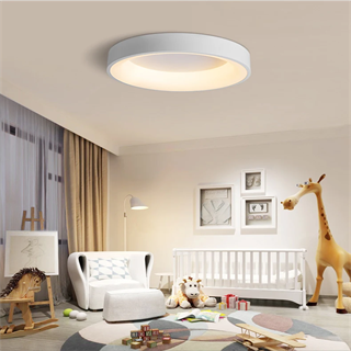 KUMANDALI LED AYDINLATMA BEYAZ PCBLİ ÇEMBER TAVAN LAMBASI,MODERN AVİZE