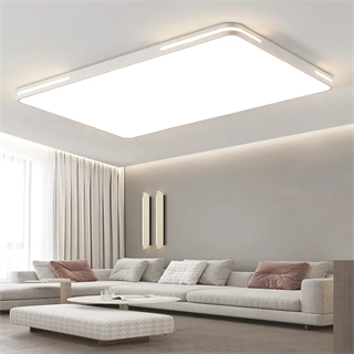 KUMANDALI LED AYDINLATMA BEYAZ ŞERİTLİ DİKDÖRTGEN TAVAN LAMBASI,MODERN AVİZE