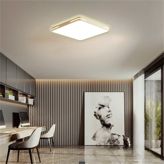 KUMANDALI LED AYDINLATMA BEYAZ ŞERİTLİ KARE  TAVAN LAMBASI,MODERN AVİZE