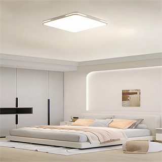 KUMANDALI LED AYDINLATMA BEYAZ ŞERİTLİ KARE  TAVAN LAMBASI,MODERN AVİZE