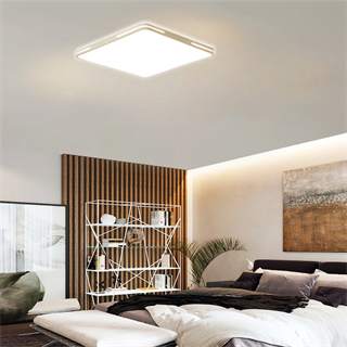 KUMANDALI LED AYDINLATMA BEYAZ ŞERİTLİ KARE  TAVAN LAMBASI,MODERN AVİZE